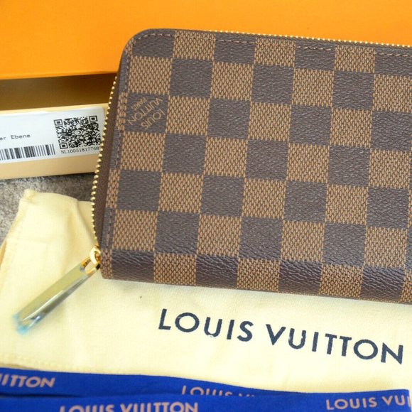 LV ZIPPY WALLET Damier Ebene Brown Genuine leather - Picture 1 of 5